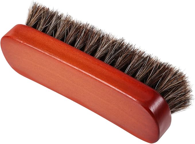 4pcs Wooden Horse Hair Shoe Cleaning Brush Ergonomic Design for Quick Polishing Care Portable Shine Brush for Efficient Shoe Maintenance
