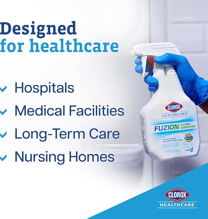 Clorox Healthcare Fuzion Cleaner Disinfectant Spray, 32 Fluid Ounces (Package May Vary)