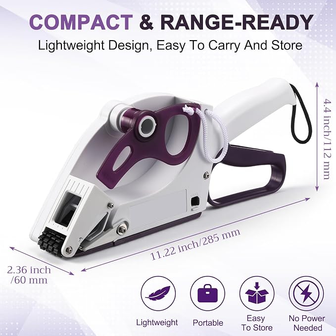 Label Applicator Gun Target Paster Gun, Handheld Target Patch Applicator for Paper Shooting Targets, Manual Label Pasting Tool for Range Maintenance Shooting Training