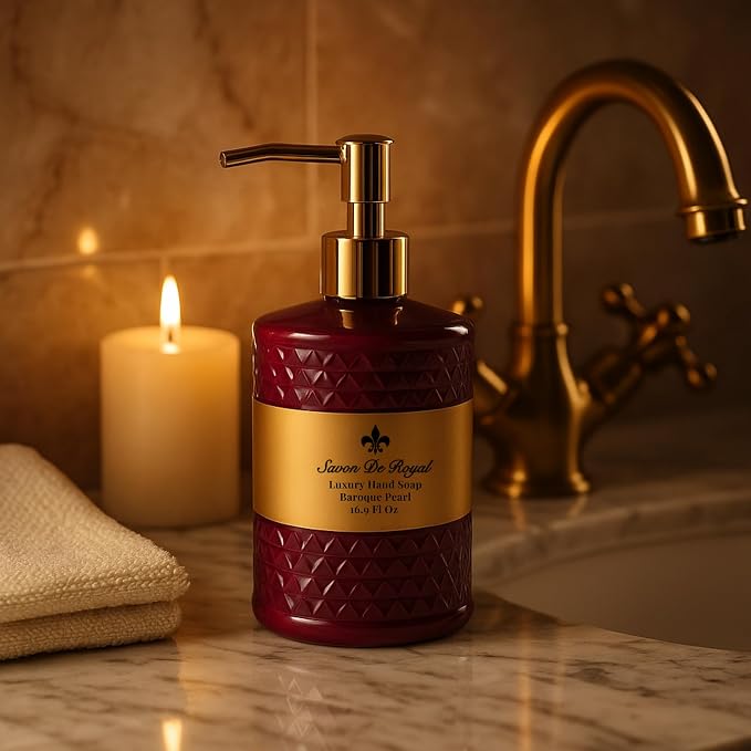 Savon De Royal Luxury Liquid Hand Soap, Jasmine-Vanilla-Sandalwood, 16.9 Fl Oz