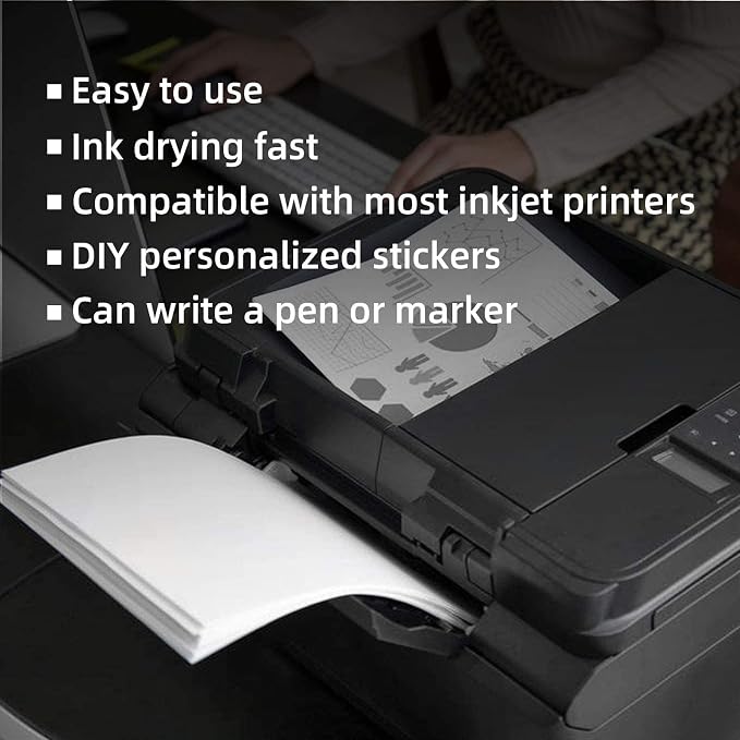 AveneMark 100 Sheets 600 Labels Shipping Address Labels, 6 up 3-1/3" x 4" Quick to Peel Stickers Paper for Laser & Inkjet Printers, Printable Mailing Labels Stickers (6 Labels per Page Sheet)