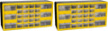 Akro-Mils 26-Drawer Plastic Drawer Storage Cabinet for Garage Organization, Bead Organizer, Building Bricks Storage, Teacher Toolbox, Makeup Organizer, 20-Inch W x 6-Inch D x 10-Inch H, 10126 Yellow