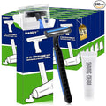 240 Pack Disposable Razors Bulk for Men with Shaving Cream, Shaving Kit for Men, Homeless Supplies Bulk, Individually Wrapped Twin Blade Razors Travel Cream for Hotel Airbnb Shelter Camping
