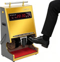 Automatic Shoe Polisher, Automatic Induction Shoe Polishing Machine, Stainless Steel Electric Shoe Shine Machine with Sole Cleaning Function, Multifunctional Shoe Cleaner for Yellow
