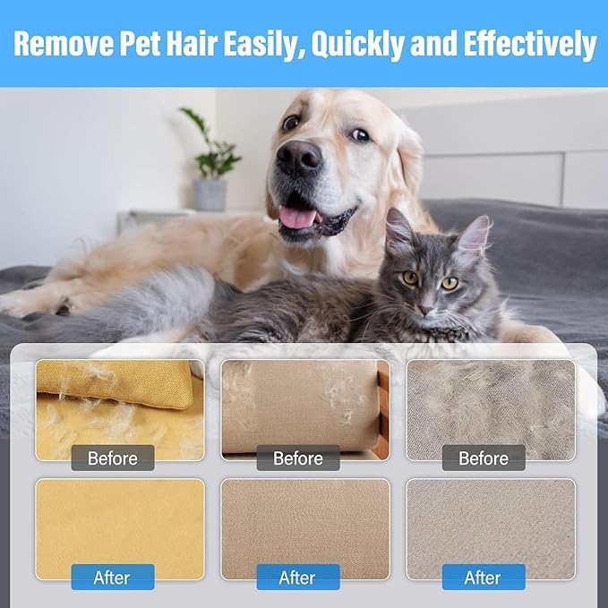 Reusable Lint Roller Effortless Pet Hair Remover for Furniture and Clothes