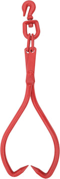 Skidding Tongs – 17-inch Log Grabber with Swivel Hook to Connect with Chain – Logging Tools for Forestry, Timber, and Firewood by Earth Worth (Red)