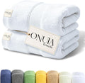 2 Packs Luxury Bath Towels Set, Ultra Soft Skin Bath Towel, Premium Hotel Bathroom Towels, Absorbent Quick Drying & Low Lint for Bathroom Spa Gym，UsePure White Set of 2