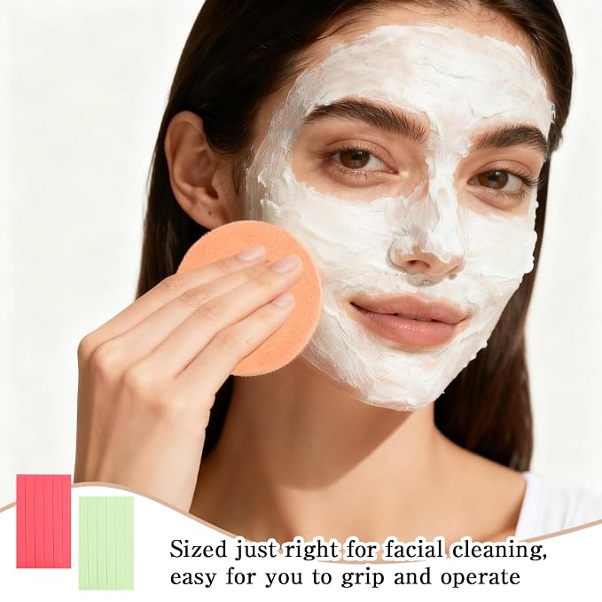 1200 Pieces Compressed Facial Sponges,Women Exfoliating Makeup Removal Sponge Pads for Women Estheticians Spa Face (8 Colors)
