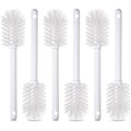 SPARTA 11" Nylon Dish Brush with 2.75" Round Head, Wide-Mouth Bottle and Bowl Cleaning Brush, Commercial Kitchen Use, White (Pack of 6)
