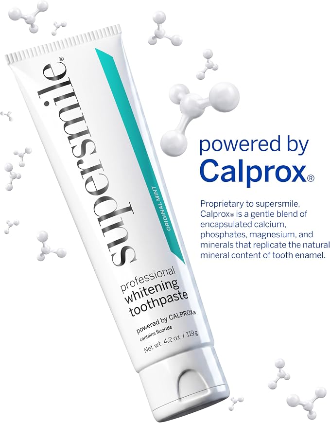 Supersmile Professional Whitening System, Toothpaste + Accelerator, 4.2 Oz | 2-Step Calprox® System, Whitens Up to 7 Shades in 7 Days, RDA 65 Low Abrasion, Veneer Safe, Cavity Protection