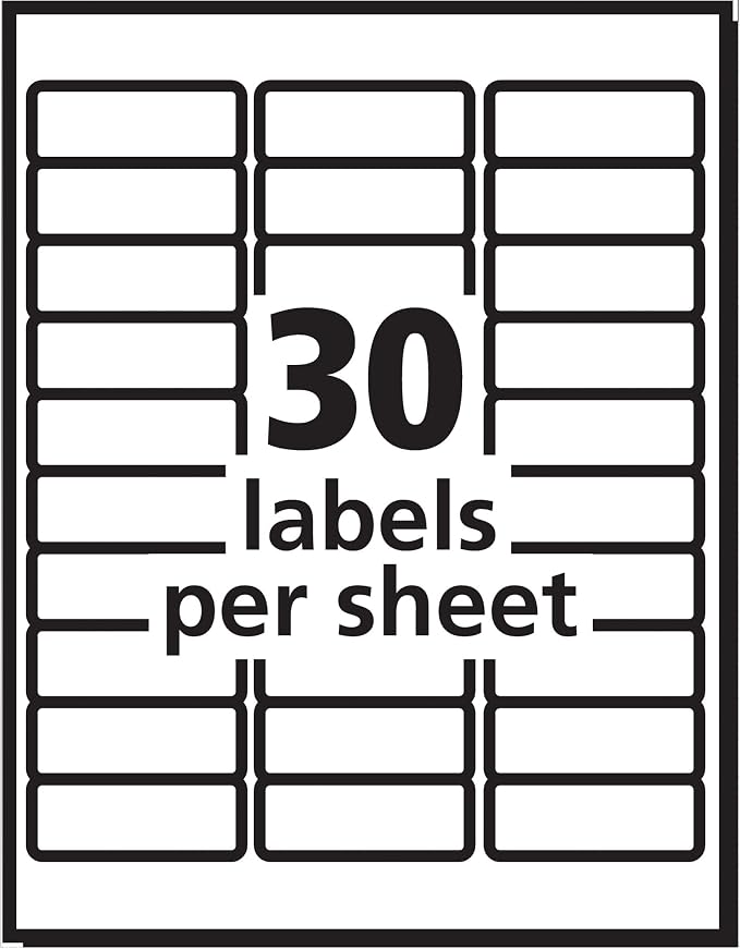 Avery Easy Peel Printable Address Labels with Sure Feed,1" x 2-5/8" Customizable Stickers,White,7,500 Blank Mailing Labels,Great for Mailing,Shipping,and More (5960),(Pack of 2)