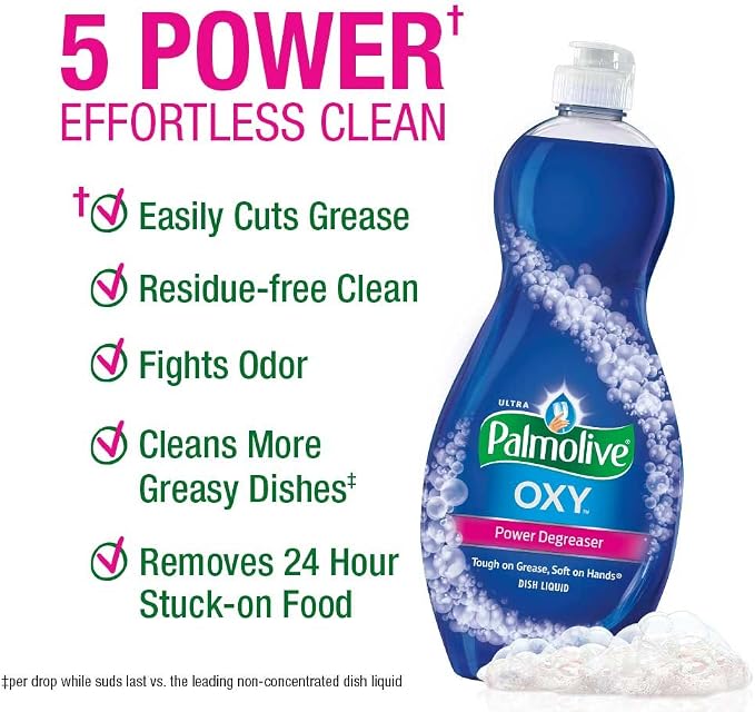 Palmolive Ultra Dish Liquid, Oxy Power Degreaser - 32.5 Fluid Ounce (9 Pack)