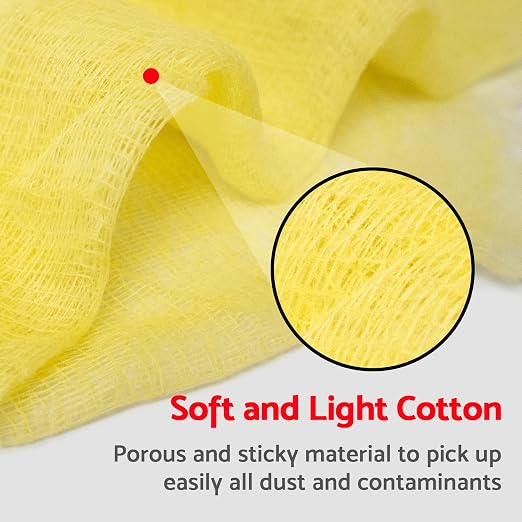 S&F STEAD & FAST Tack Cloth Bulk Case 150-pc, Yellow - for Woodworking, Automotive Painting, Removing Dust - Wax and Silicone Free, Anti Static Tack Rag for The Professional