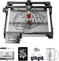 LONGER RAY5 Laser Engraver, Fully Upgraded with 10W Output, a 3.5-inch Color Touchscreen, and app-Based Offline Control; Ideal for Engraving Metal, Glass, and Wood. Working Area: 400×400 mm.