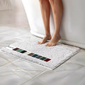 Muddy Mat® | Chenille Bathroom Rugs Quick Dry Microfiber Mats Non Slip Washable, Extra Thick, Soft and Highly Absorbent Bath Mats for Bathroom, Kitchen, and Shower Floor - White 19"x30"