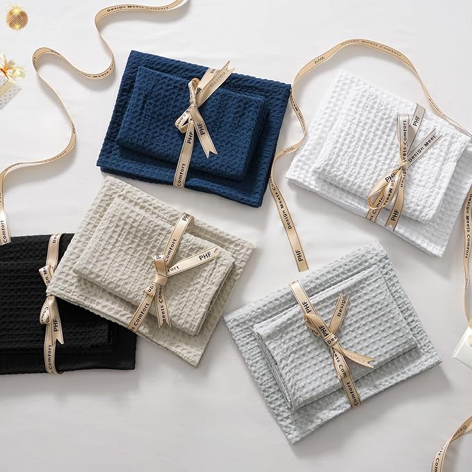 PHF Waffle Duvet Cover Set Queen Size, No Snagging Ultra Soft Luxury Textured Breathable Comforter Cover for All Season 3pcs, Durable Bedding Duvet Set with 2 Pillow Shams, 90"x90", Dusty Sage