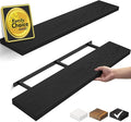 BAYKA Floating Shelves, 47.2 inches Long Heavy Duty Wall Mounted Rustic Wood Shelves for Bathroom, Bedroom, Living Room, Kitchen, Office, Hanging Shelf for Books/Storage/Decor(Black,Set of 2)