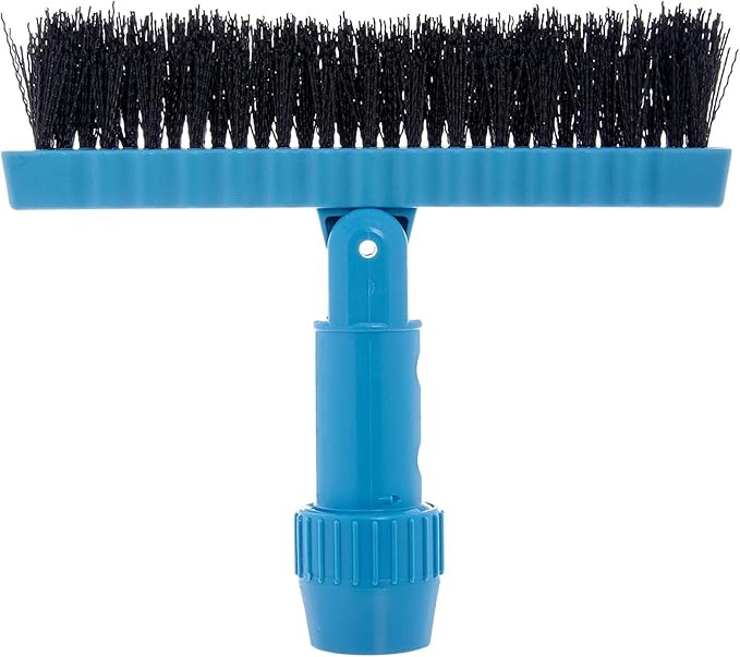Carlisle Food Service Products Grout Line Brush with Swivel Head and Nylon Bristles for Cleaning Corners and Tile in Bathroom and Kitchen, 7.5", 12 Count, Black