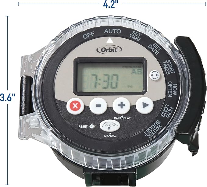 6-Pack Orbit 57865 Battery-Operated Sprinkler Timer, Black