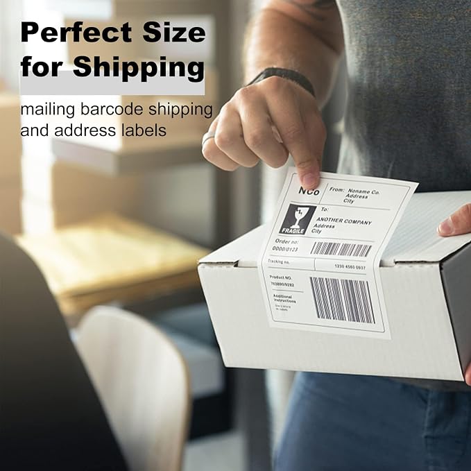 BESTEASY Sticker Paper 8.5" x 11" Full Sheet Label Stickers for Laser & Inkjet Printers, Self-Adhesive Paper Shipping Labels (4000 Sheets,4000 Labels)