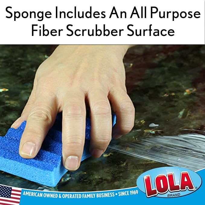 LOLA All Purpose Scrub Sponge, 24 Pack, Made in USA Scrub Sponge- Superior Technology, Non-Scratch, Long Lasting - Dishes, Mugs, Non-Stick Cookware