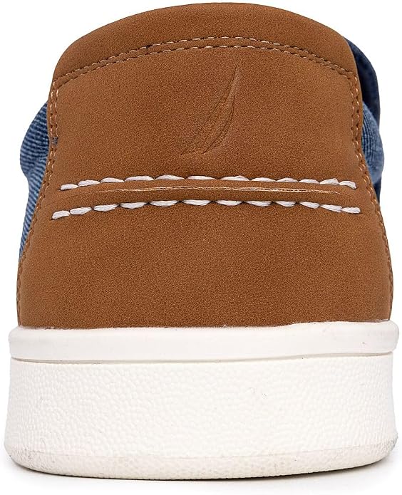 Nautica Men's Slip-On Loafers Casual Moc Toe Sneakers Boat Shoes Slipper for Men – Lightweight & Comfortable - Derwin