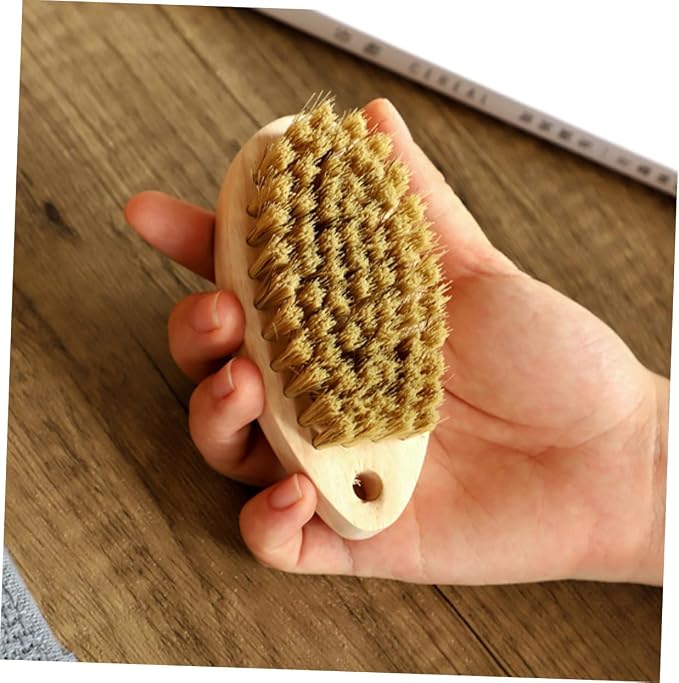 2pcs Bristle Brush Carpet Cleaner Brush Floor Scrubbing Brush Long Handled Stiff Brush Shoes Washing Scrub Brush Floor Cleaning Brush Laundry Soft Fur Shoe Brush Wood
