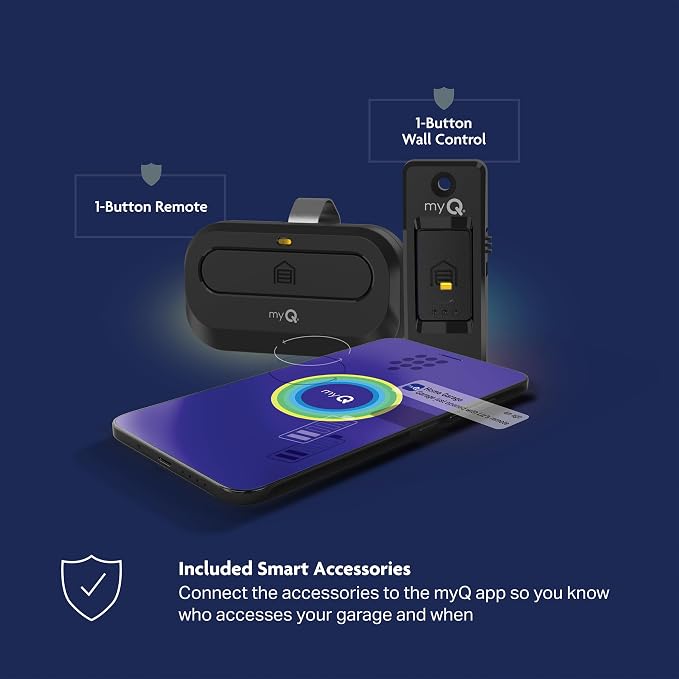 Chamberlain Chain Drive myQ Garage Door Opener, 1/2 HP w/Battery Backup | Heavy duty, myQ compatible, Quiet performance, Includes: 2 remotes, wall control & safety sensors, 5-year motor warranty