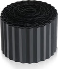 Quibbay Metal Corrugated Garden Edging, Landscape Edging for DIY Flower Beds, Flexible Bender Border for Lawn, Garden and Yard, Galvanized Garden Edging (Black, 6 Inch x 50FT)