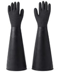 Maxcheck Heavy Duty Sandblasting Cabinet Gloves 26.8 Inch Rubber Sandblast Gloves with Non-slip Particle Grip for Blasting(Wrinkle Style)