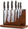HOSHANHO 7PCS Kitchen Knife Set, Japanese Magnetic Knife Block Set | Ultra Sharp Japanese High Carbon Stainless Steel Chef Knives Sets with Block, Ergonomic Pakkawood Handle, Ideal Cooking Gift