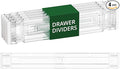 Clear Drawer Dividers Organizers, Adjustable Expandable Drawer Divider Organizer for Clothes, Dresser, Kitchen & Office Drawers, Acrylic Drawer Separators for Bedroom Storage, 4-Pack, Clear Plastic