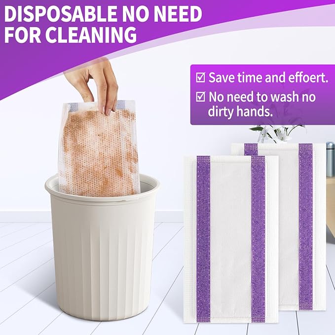 40 Counts Disposable Mop Pad Refills for Swiffer Wet Pads Refill, Replacement for Swiffer Wet Jet Pads Disposable Pad Hardwood Floor Spray Mop Pads Refills, Thickness & Absorbent
