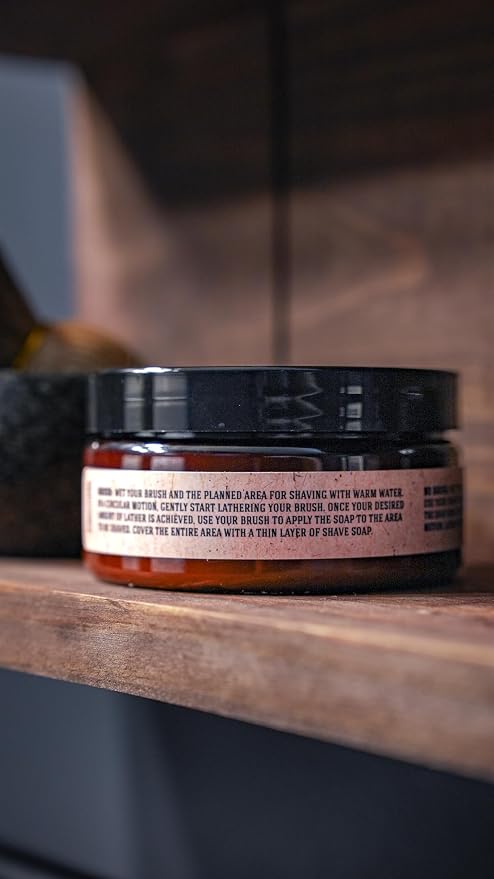 Johnny Slicks Organic Shave Soap - Supports Smooth Shaving - Shea Butter, Tea Tree & Jojoba - Natural Ingredients - Original Scent - 8 oz