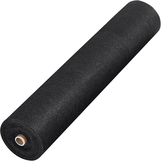 VEVOR 6FTx100FT Non-Woven Geotextile Heavy Duty 8oz Driveway Underlayment for Gravel, Ground Cover, Garden Weed Barrier, Drainage Fabric, Landscaping, Black | 350N Tenacity & 440N Load Capacity, Weed Barrier Fabric, Landscaping Fabric for French Drain,...