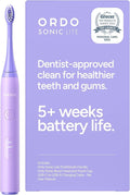 ORDO Sonic Lite Electric Toothbrush, Adults, Rechargeable, USB-C, Lavender | Rechargeable sonic electric toothbrush, 35,000 pulses/min, dual modes, smart timer, 5+ week battery, USB-C charger
