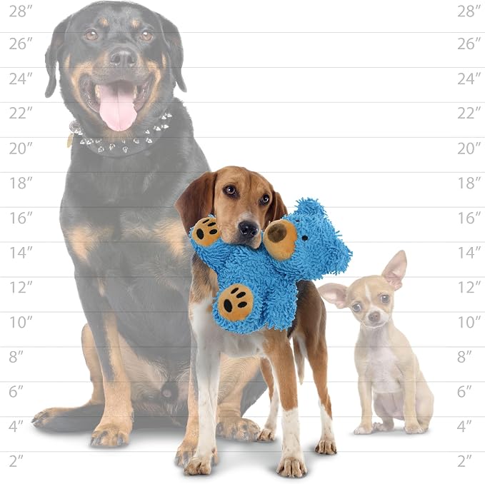 MIGHTY® 2 Pack Microfiber Medium Bear Dog Toys | Ultra Durable Plush Toy with Multiple Layers & Reinforced Seams , Washable and Floats , Mighty® Construction