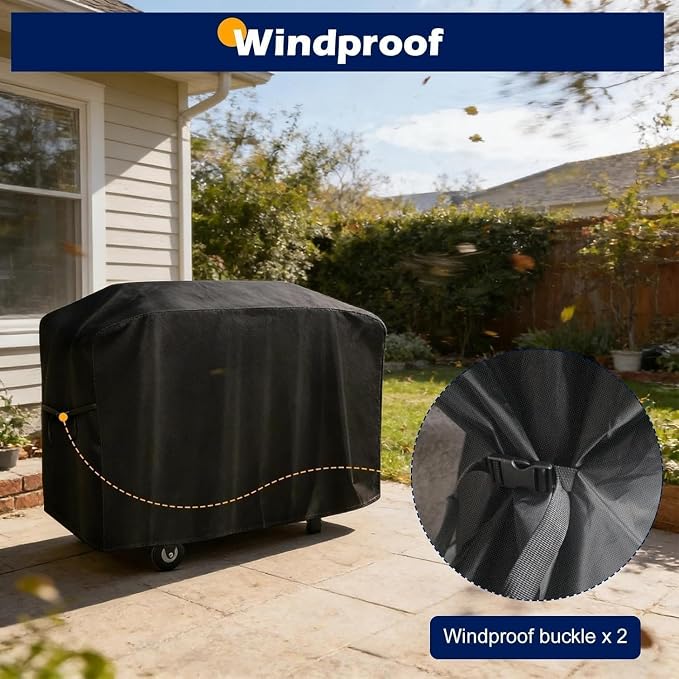 Grill Cover for Cuisinart CGG-180T Petite Gourmet Tabletop 2013-2026+, Outdoor Grill Covers Waterproof Windproof Anti-UV, 210D Oxford BBQ Cover Universal for Patio Garden