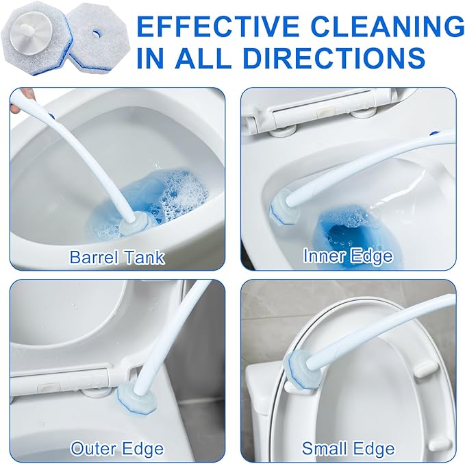 120 Count Toilet Bowl Brush Head Refills Compatible with Clorox Toilet Cleaning System, Upgrade Fiber Bowl Cleaner for Closestool Cleaning.(not included brush rod)