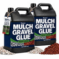 Teexpert Rock Glue for Landscaping: 2 Gallon Dry-Clear Mulch Binder Water-Based Landscape Gravel Adhesive for Pea Gravel, Lock Stones, Rubber Mulch, Wood Chips in Place, Garden Beds, Walkways & Patios