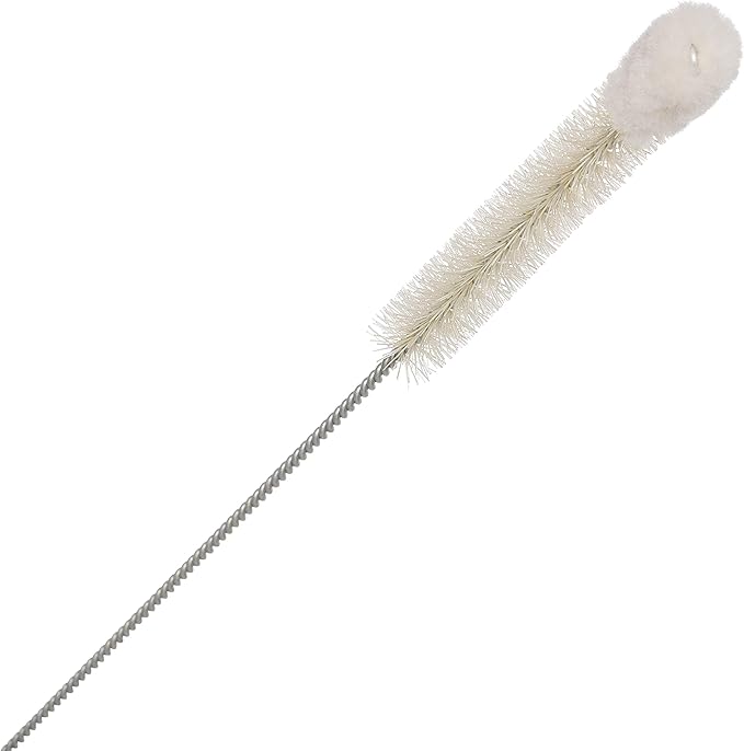 Redecker Natural Pig Bristle and Wool Bottle Cleaning Brush, 10-1/4-Inches, Flexible Wire Handle, Made in Germany