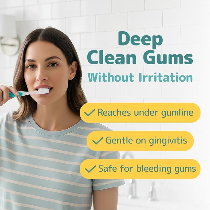 NIMBUS Extra Soft Toothbrushes (Regular Head) Periodontist Design Tapered Bristles for Sensitive Teeth and Receding Gums, Individually Wrapped Plaque Remover Travel Toothbrush (10 Pack, Colors Vary)