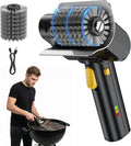 SOARFLY Electric Grill Brush for Outdoor, Cordless Grill Cleaner Brush with 600RPM Motor & 2 Safety Locks, 304 Stainless Steel Brush Head, Lightweight Portable, Grill Cleaning Tools for Barbecue Grate