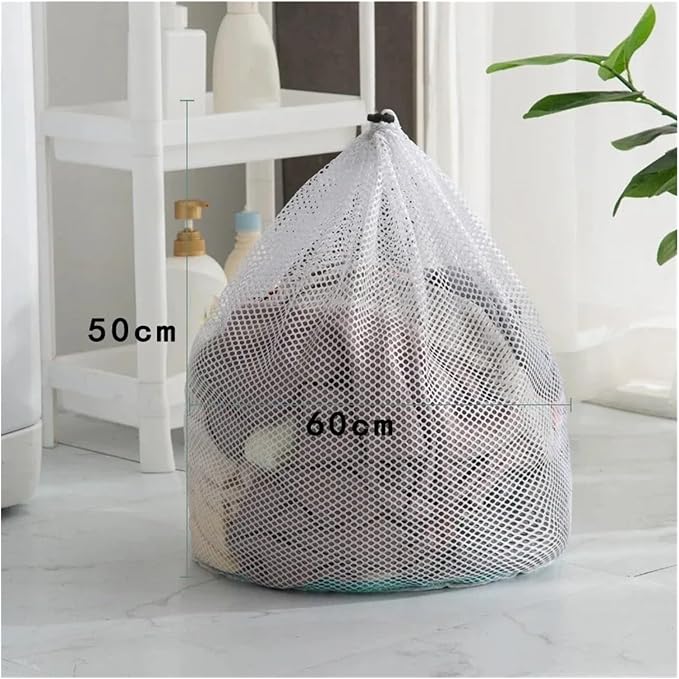1-4PCS Household Storage Washing Laundry Bag Mesh Organizer Net Bra Socks Underwear Shoe Storag Wash Machine Cover Clothes(A 50x60cm,2pcs)