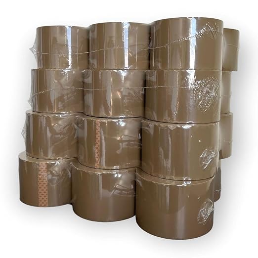 Heavy Duty Tan Packing Tape 24 Rolls 3 Inch x 110 Yards (330 Feet) Per Roll Carton Sealing Tape for Shipping Packaging Moving Office Storage & Tape Gun Refills 2.0 Mil 3960 Total Yards