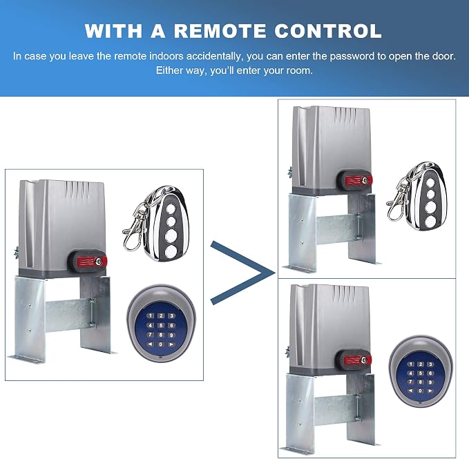CO-Z Security Wireless Automatic Code Entry Gate Keypad Remote Operator Panel Control for Sliding Gate Opener Motor