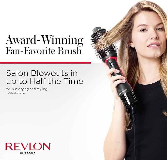 REVLON One-Step Volumizer Plus Hair Dryer and Styler | More Volume, Less Damage, and More Styling Control for Easy and Fast Salon-Style Blowouts, Plus Travel Friendly (Black)
