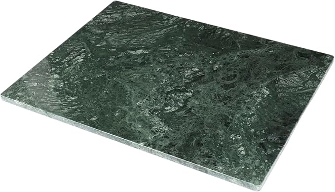 Green Marble Cutting Board for Kitchen, 20 x 16 Inch Large Marble Pastry Slab, Green Stone Cutting Board for Dough Kneading, Baking, Rolling, Cheese