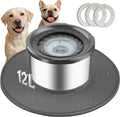 Decflow 12L No Spill Dog Water Bowl for Large Dogs, Stainless Steel Spill Proof Bowls with Suction Cup Anti-Skid Mat, Slow Drinking Feeder for Messy Drinkers, Heavy Duty Pet Bowls for Indoor/Outdoor