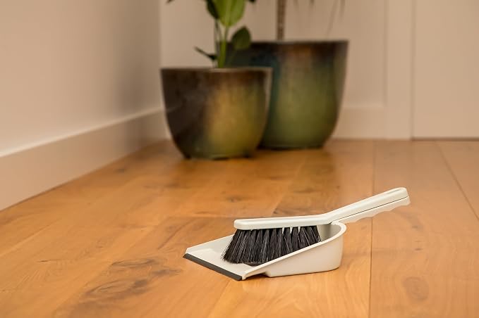 York Hand Brush and Shovel Broom and Dustpan Set Dustpan Dustpan Set Dustpan Cleaning Set Made of Regranulate Grey 23 x 32 x 11 cm